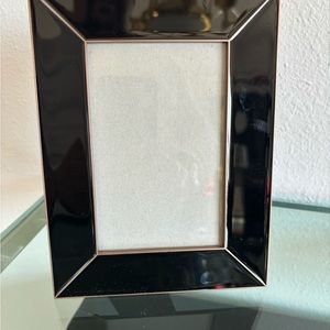 Siena metallic black deco enamel with gold trim